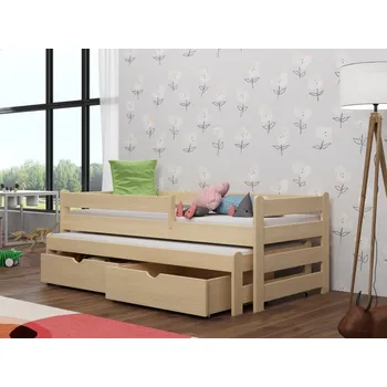 Dětská postel Dětská postel s přistýlkou Alex Barva dřeva: Borovice přírodní, Rozměry: 80x180