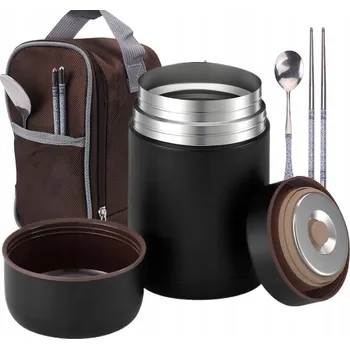 Termoska OBĚDOVÝ TERMOSKA Z NEREZOVÉ OCELI TERMO NÁDOBA NA JÍDLO, UDRŽÍ TEPLO 12 HODIN