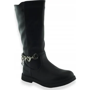 Dámské kozačky Wojtyłko dětské kozačky eko kůže černé, velikost 35