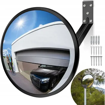 Zrcadlo ZRCADLO KONVEXNÍ PANORAMATICKÉ ZRCADLO 30 CM MULTIFUNKČNÍ ZRCÁTKO