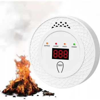 Zabezpečovací technika DETEKTOR OXIDU UHELNATÉHO SENZOR PLYNU CO LCD DISPLEJ ZVUKOVÝ A SVĚTELNÝ ALARM