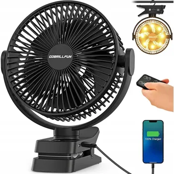 Vzduchotechnika Stolní ventilátor GOBRILLFUN 8,3", černý
