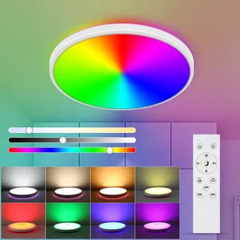 Stropní svítidlo GOECO bílé moderní 1-bodové integrované LED