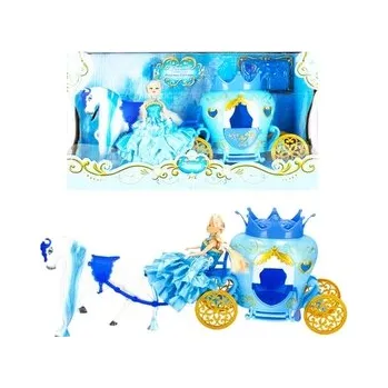 Panenka Panenka s kočárkem a koněm s doplňky - světlo, zvuk