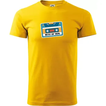 Pánské tričko Narozeniny kazeta Best of 1976 - Triko extra velké (5-8XL) - 7XL ( Žlutá )