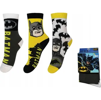 3 páry ponožek pro chlapce DC Batman, velikost 23/26