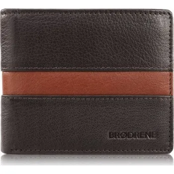 Peněženka Brødrene pánská kožená peněženka hnědá - muž