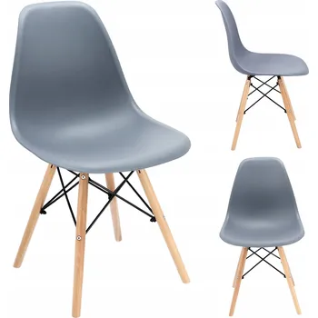 Jídelní židle Židle Jumi šedá skandinávská dřevěná