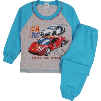 Chlapecké pyžamo Chlapecké pyžamo závodní auta modré Tup Tup, vel. 110