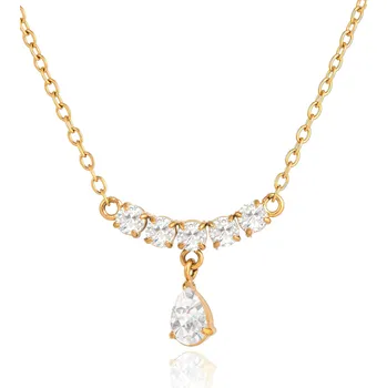 Náhrdelník ELENYS Balance Drop – pozlacený náhrdelník 18K žluté zlato Délka: 40+5 cm / max. 45 cm