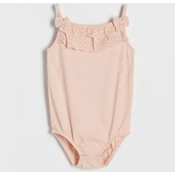 Kojenecké oblečení Reserved - Body s ažurovým zdobením - tělová - 3272S-02X - 3272S-02X-104