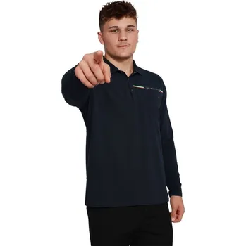 Pánská košile Polokošile dlouhý rukáv DUDOS modrošedá M