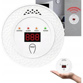 Detektor CO DETEKTOR OXIDU UHELNATÉHO SENZOR PLYNU CO LCD DISPLEJ ZVUKOVÝ A SVĚTELNÝ ALARM