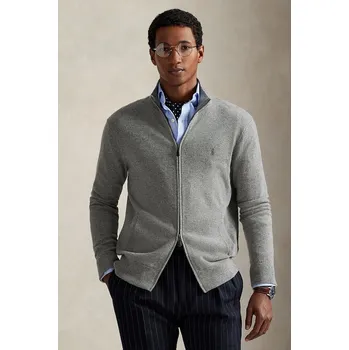 Dámský svetr Vlněný kardigan Polo Ralph Lauren 710974149 šedá 90X, vel. S