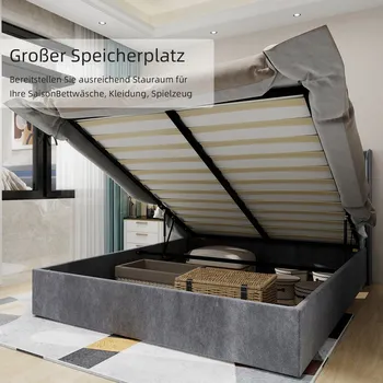 Postel Patrová postel Arhatreya moderní 140 x 200 cm béžová