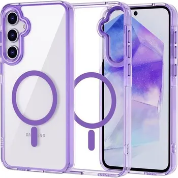 Pouzdro na mobilní telefon Pouzdro XTCASE pro Samsung Galaxy A55 5G Magnetické kompatibilní s Magsafe, průhledné pouzdro na