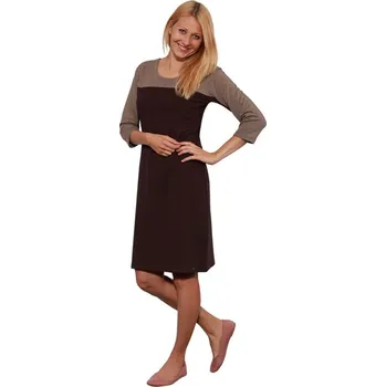 Dámské šaty Šaty DUPIKA tm.hnědá S