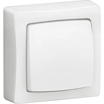 Spínač nebo tlačítko LEGRAND 10AX 10A, řada OTEO, povrchová mechanika, bílá, 086001E Modern