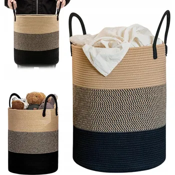 Obraz Velký koš na prádlo, pletený vak na ukládání dek, 38 l, 35*40 cm