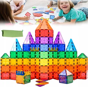 ostatní stavebnice STAVEBNICE VELKÉ MAGNETIC TILES 3D 40 EL. PRO DĚTI