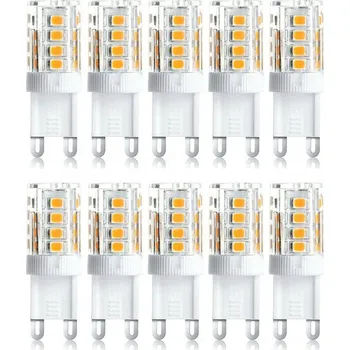 Žárovka 10x LED žárovka G9 5W = 40W 3200K neutrální bílá 230V Teplé světlo do lustrů