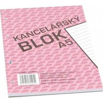 Kancelářský blok A5, linka, 50 listů