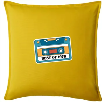 Polštář Narozeniny kazeta Best of 1976 - Polštář 50x50 - 50x50 - Pouze potah ( Žlutá )