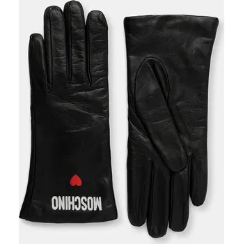 Módní doplněk Kožené rukavice Moschino M3355.65458 černá 99X, vel. 7