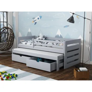 Dětská postel Dětská postel s přistýlkou Jola Barva dřeva: Šedá, Rozměry: 80x180