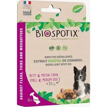 Antiparazitikum pro psa Kapky proti parazitům BIOGANCE Biospotix Dog spot-on SM s repelentním účinkem 5 x 1 ml (pro psy do 20 kg)