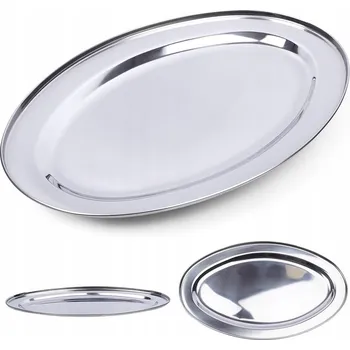 Servírovací tác ocelový oválný 44x29 cm