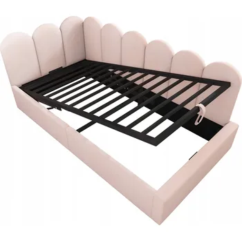 Postel Jednolůžková dřevěná postel Arhatreya 90x200 růžová