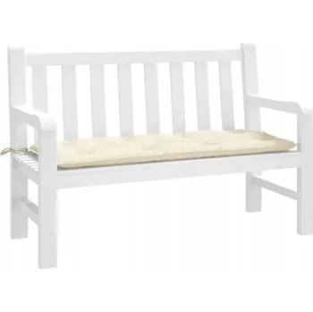 Podsedák Polštář na zahradní lavici, krémová, 120x50x7 cm, tkanina Oxford