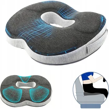 Polštář ORTOPEDICKÝ POLŠTÁŘ ERGONOMICKÝ POD SEDADLO S PAMĚŤOVOU PĚNOU 44 CM