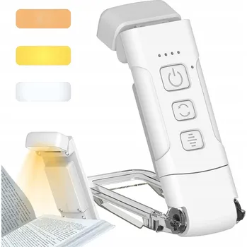Lampička USB lampička na čtení knih 3 barvy světla noční lampa 9 LED