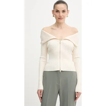 Dámský svetr Kardigan Guess KATHRYN W5YR03.Z30I2 béžová 01X, vel. XXL