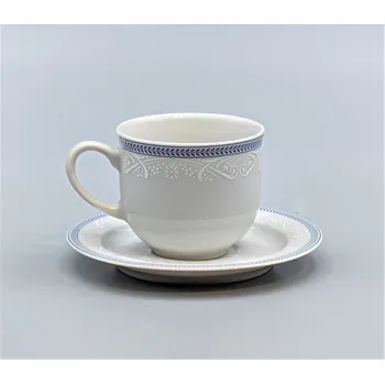 OPAL svatební modrá, Šálek s podšálkem ESPRESSO 110 ml, krajka, Thun