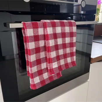 Utěrka Bavlněná utěrka multipack červená kostka 5ks