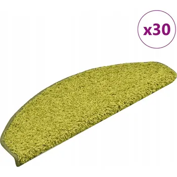 Nášlap na schod Podložky na schody 30 ks 65x21x4 cm Zelené půlkruhové velké