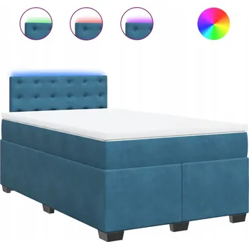 Postel Kontinentální postel s LED, modrá, 190 x 120 x 100,5 cm