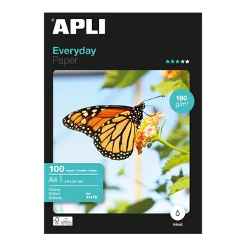 Kancelářský papír Fotografický papír Apli fotografický papír 100 ks 180 g/m² lesklý