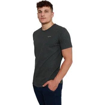 Pánské tričko Tričko krátký rukáv DENIS černý melír XL