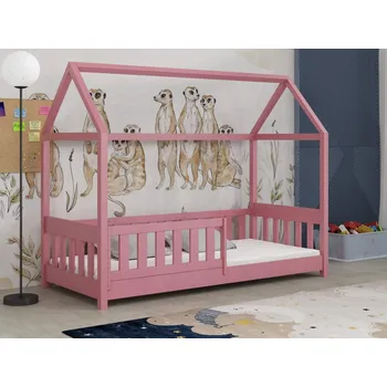 Dětská postel Dětská domečková postel Pavel Barva dřeva: Růžová, Rozměry: 80x180