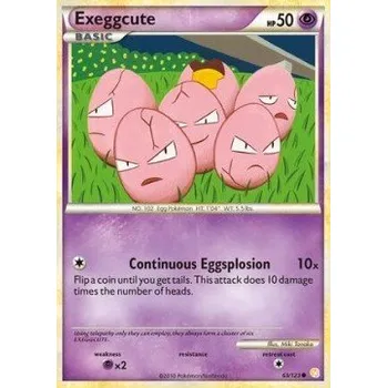 Karetní hra Pokémon HS 063/123 Exeggcute - HeartGold SoulSilver Stav: Excellent, Verze: NORMAL