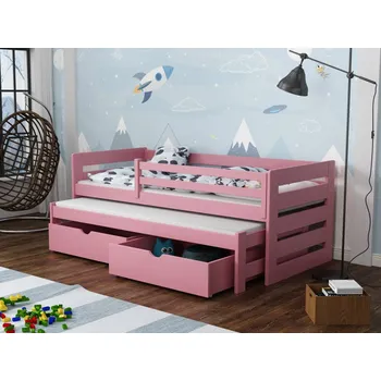 Dětská postel Dětská postel s přistýlkou Jola Barva dřeva: Růžová, Rozměry: 80x180