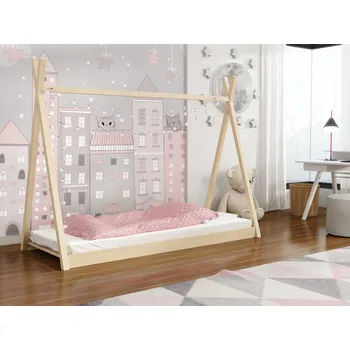 Dětská postel Dětská postel Ola - tipi Barva dřeva: Borovice přírodní, Rozměry: 90x200