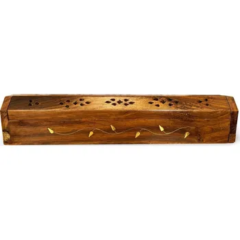 Vonná tyčinka Mani Bhadra Mani Bhadra Stojánek na vonné tyčinky Truhlička s motivem Star hut, 30 x 5 x 5 cm