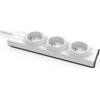 Napájecí kabel Prodlužovací Kabel přívod s lištou Allocacoc 1 m, 3 ks, bílý