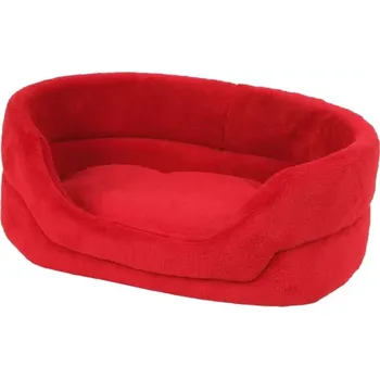 Pelíšek pro psa Červený pelíšek pro psa, plyš oválný 42cm (Plyšové pelechy pro psy )