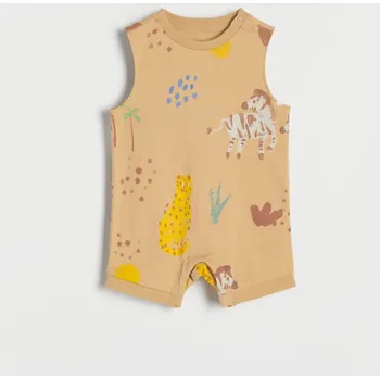 Reserved - Bavlněné body s potiskem - béžová - 3236S-08X - 3236S-08X-62